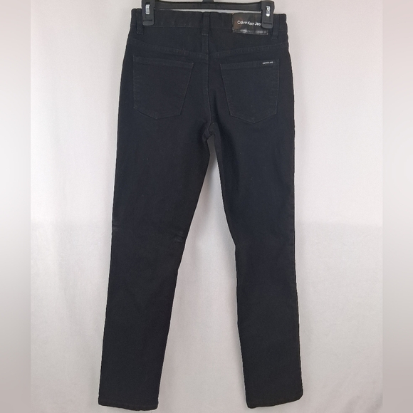 Calvin Klein Boys Slim Fit Straight Leg Black Jeans Sz14 - Picture 8 of 8